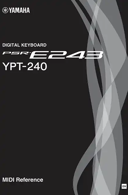 yamaha雅马哈PSR-E243_YPT-240 MIDI Reference